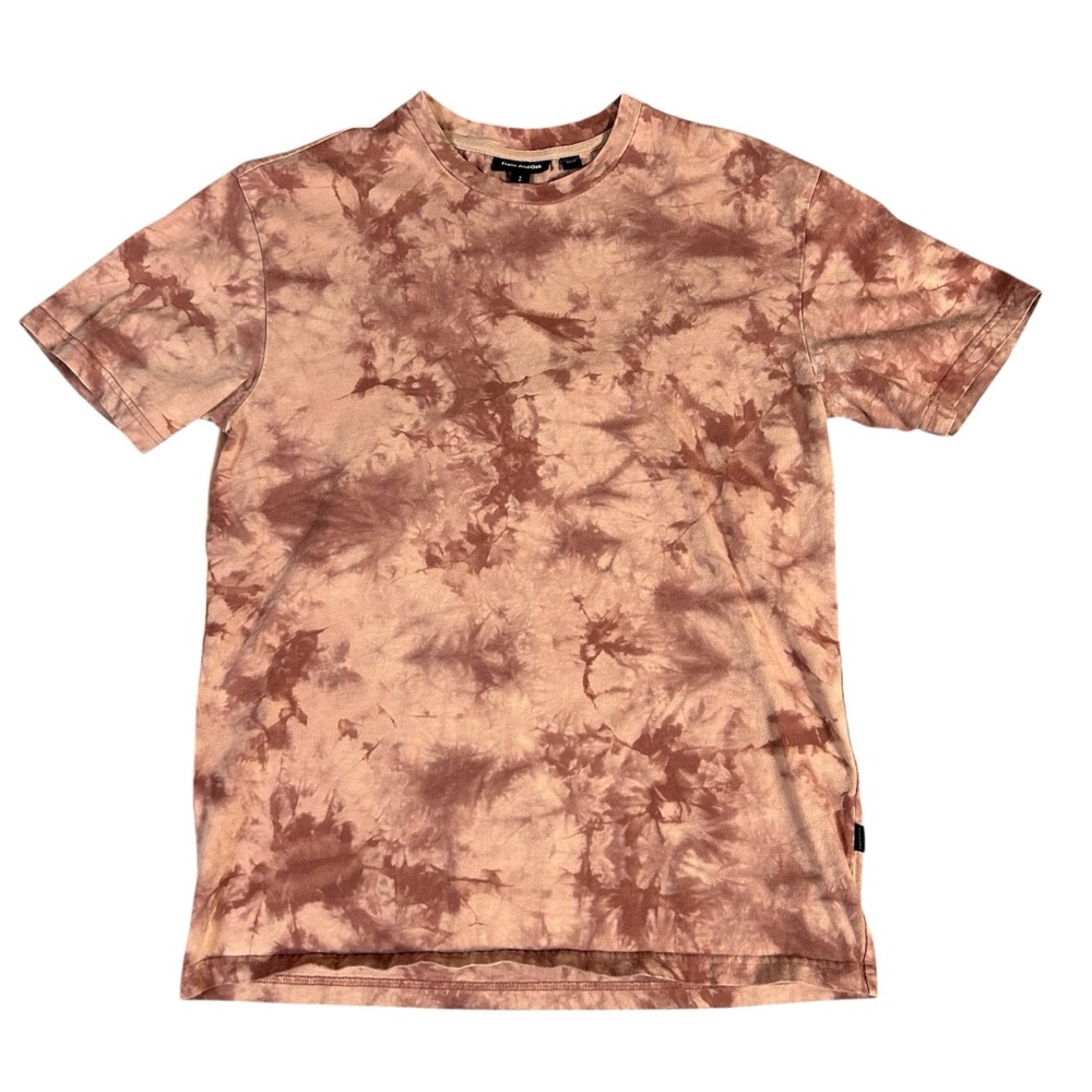 Frank & Oak Relaxed Men's Tie Dye T-Shirt Red Small